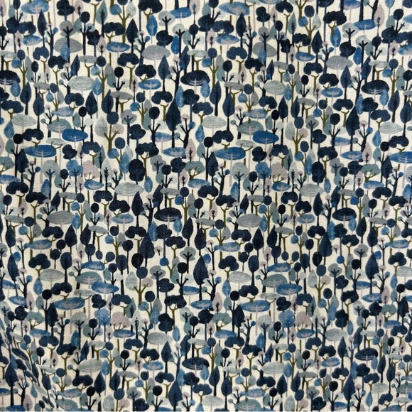 Paul Smith The Byard Shirt Size 16 Neck Long Sleeve Blue Floral Tree Pattern - Picture 8 of 8